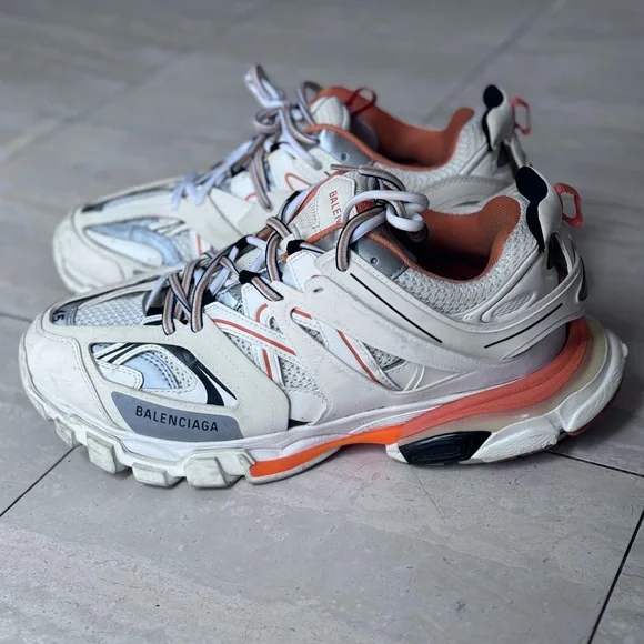 Balenciaga track runner white orange sale